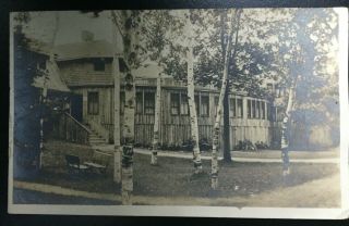 Rppc Vintage Harbor Beach Mi - The Clubhouse At The Resort C 1911 On Lake Huron