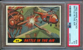 1962 Mars Attacks 44 Battle In The Air Psa 5