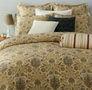 King Ralph Lauren Marrakesh Rug Jacobean Floral Comforter Quilt Vtg Euc