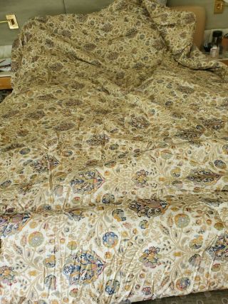KiNG Ralph Lauren Marrakesh Rug Jacobean Floral Comforter quilt vtg EUC 2