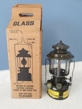 Vintage 1958 Coleman Us Military Gas Leaded Fuel Lantern Box Vietnam War Lamp Ww