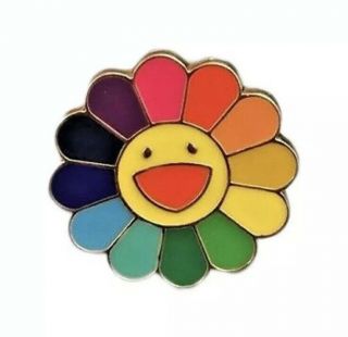 Takashi Murakami X Complexcon Rainbow Flower Pin