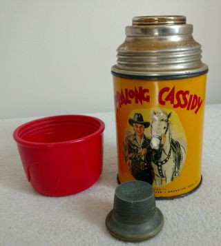Vintage Hopalong Cassidy Thermos - 1950 - Tv Western,  Cowboy - Made By Aladdin,  V Good
