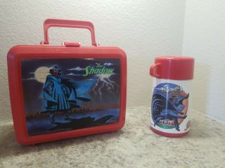 Collectors Vintage Plastic Lunch Box & Thermos Aladdin The Shadow 1994