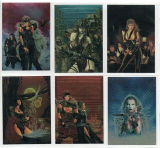 The Art Of Heavy Metal Complete 6 Chromium Chase Trading Card Set 1995