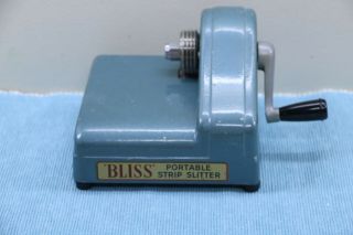 Vintage " Bliss " Portable Strip Slitter Includes 3 & 4 Blades