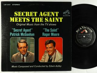 Edwin Astley - Secret Agent Meets The Saint Ost Lp - Rca Victor Dg