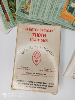 Rare Vintage Aleister Crowley Thoth Tarot Cards Deck 1978 NWOT 3