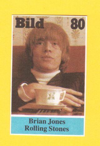 The Rolling Stones Brian Jones 1960s Swedish Bild Collector Card