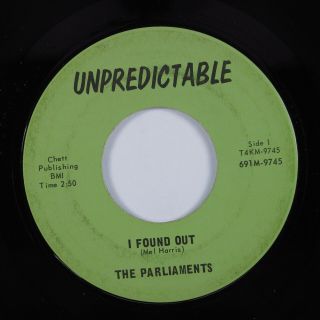 Northern Soul 45 Parliaments I Found Out Unpredictable Hear