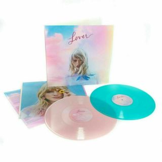 Taylor Swift Lover Pink & Blue Colored Vinyl 2lp Set Target Exclusive