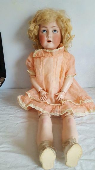 Antique 1928 Rare 27 " Cuno Otto Bisque Composition Doll,  Dressel Germany,