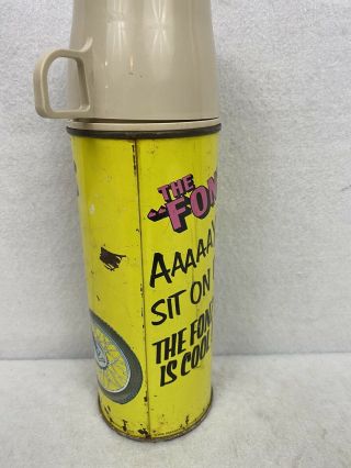 Vintage 1976 The Fonz Thermos from Happy Days Fonzie Bottle 2272 King Seeley 3