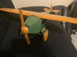 Vintage Large Steelcraft Army Scout Plane