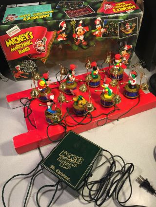 Vtg 1992 Mr Christmas Disney Mickey’s Marching Band Musical Bells 35 Songs