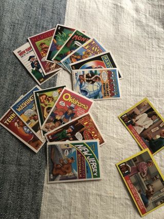 1987 Us Of Alf 50 States Sticker Cards 2,  18,  20,  24,  26,  27,  28,  29,  30,  31,  36,  38,  42,  47