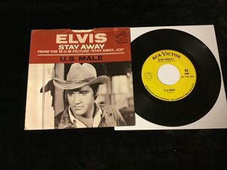 Elvis Presley 45 Promo 47 - 9465 U.  S.  Male/stay Away Ex/nm