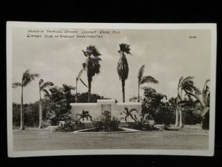 Miami Fl Fairchild Tropical Garden Coconut Grove Coral Gables Rppc Vtg Postcard