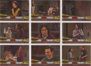 Big Bang Theory Seasons 3&4 - " The Elevator " Set Of 9 Chase Cards E - 01 - 09