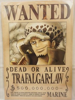 One Piece Wanted Poster Trafalgar Law & Latest News Official Mugiwara Store