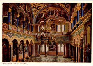 Vintage Postcard The Royal Hall Neuschwanstein Castle Germany Unposted