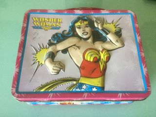 2001 Dc Comics Wonder Woman 3d Edition Tin Lunch Box By The Tin Box Company