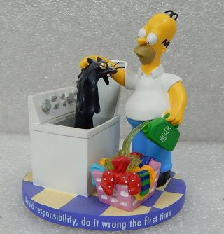 The Simpsons 0356 Avoid Responsibility Secret To Success Homer Sculpture Figure