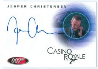 Jesper Christensen " Mr White Autograph Card A107 " James Bond In Motion