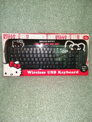 Factory Hello Kitty Wireless Usb Keyboard 2.  4 Ghz Plug 