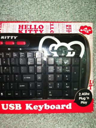 Factory Hello Kitty Wireless USB Keyboard 2.  4 Ghz Plug ' n Play 3
