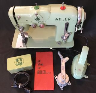 Vintage Adler Adlermatic 189a Sewing Machine With Foot Pedal,  Manuals Very