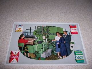 1950s Cigarette Machine At Winston - Salem Nc.  Vtg Advertising Postcard