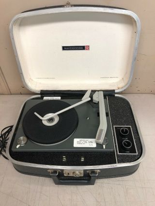 Vintage Columbia Masterwork M - 2004 Portable Record Player In Case