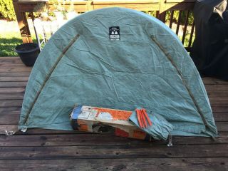 Rare Thermos Pop Tent Pocket Camper 8151 Vintage Canvas Dome Camping Shelter