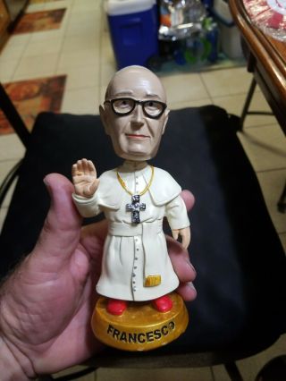 Hard To Find Pope Francis With Glasses Red Shoes7 Inch Bobblehead