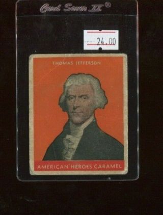 1932 U.  S.  Caramel Presidents Orange Background - Thomas Jefferson