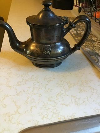 Prr Pennsylvania Railroad Dining Car Silver Coffee Or Tea Pot 1926 Vintage