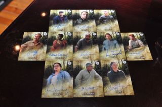 Topps Walking Dead Road To Alexandria 11 Cards Base Autograph Set