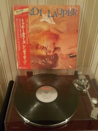 Cyndi Lauper - True Colors Japanese,  Obi,  Poster Vinyl Lp Rare