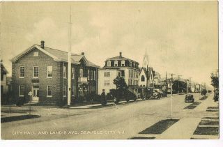 Vintage Postcard City Hall And Landis Avenue - Sea Isle City,  Nj