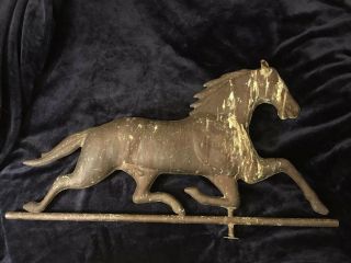 Vintage Copper Horse Weathervane Parts Without The Rod And Mount