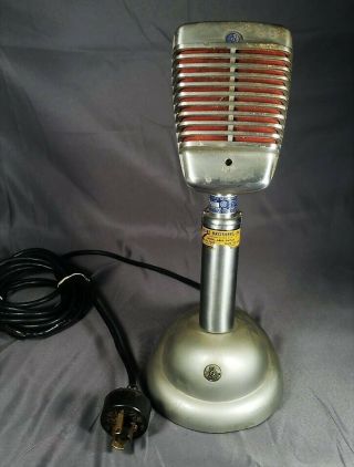 Vintage Shure Microphone Model 51 With Stand & Cable