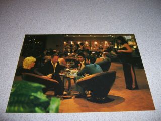 1970s Lounge At The Marco Polo Hotel,  Singapore Vtg Postcard