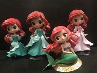 Banpresto Q Posket Disney Princess The Little Mermaid Ariel Figure Set Of 4