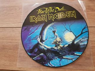 Iron Maiden Fear Of The Dark - Rare 11 Track Colour Picture Disc Promo Lp Ex