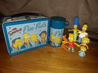 2001 N.  E.  C.  A.  The Simpsons Pin Pals Metal Lunchbox with Thermos Lunch Box Homer 3