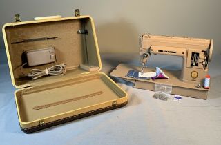 1955 Vintage Singer Model 301 Sewing Machine Case Accessories Fully Serviced
