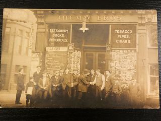 Vintage Rppc Fifth Ave Nyc Pittsburgh Thumm Bros.  Tobacco Pipes Cigars Store 1908