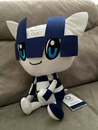 Sega Tokyo 2020 Olympic Mascot Miraitowa Giga Jumbo Stuffed Soft Plush Japan.