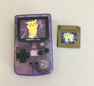 2000 Burger King Nintendo Game Boy Color Atomic Purple Pokemon Pikachu Toy
